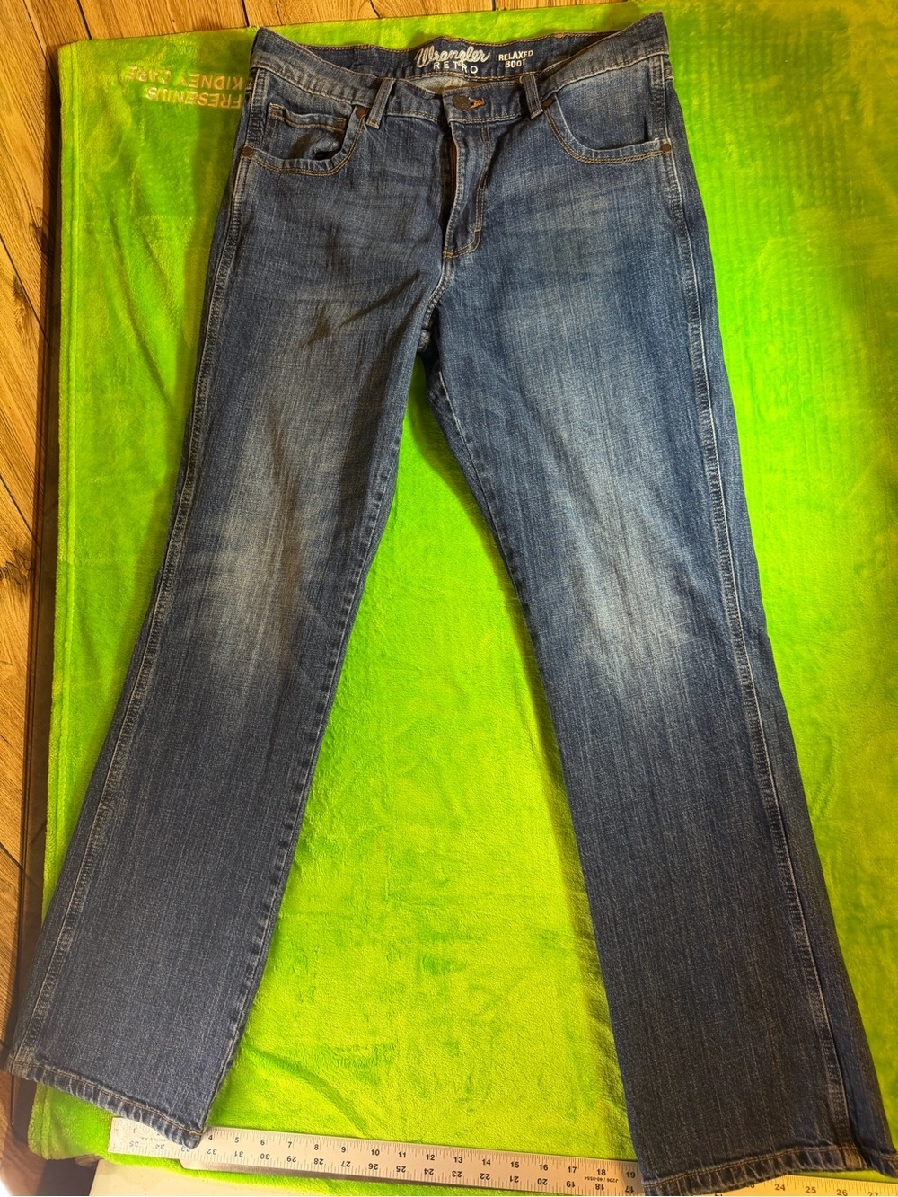 Wrangler Blue Relaxed Bootcut Jeans
